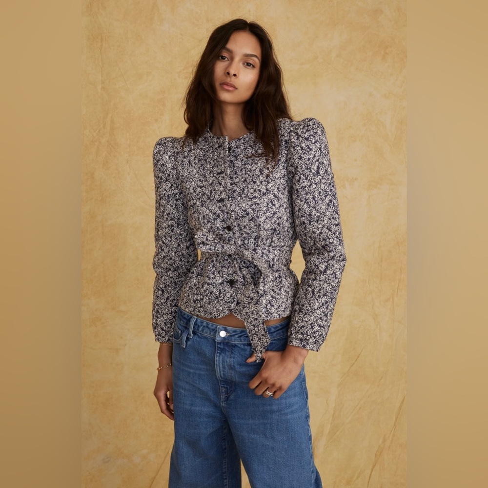Marissa Webb Albie Quilted Floral Shirt Jacket